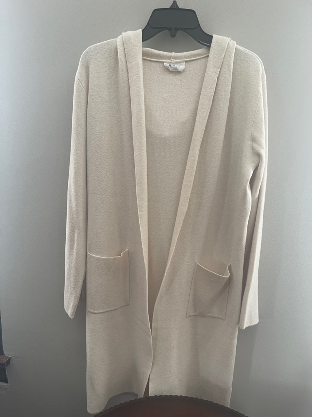 Women's Cream Sweater Longline Cardigan - Classic Lightweight Layer